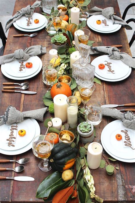 Thanksgiving Table Set up with Midnight Confetti