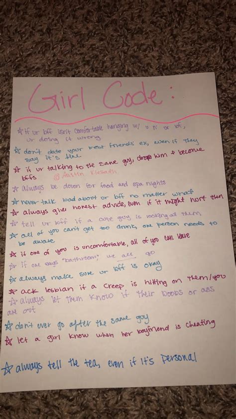 Image result for Girl Code List