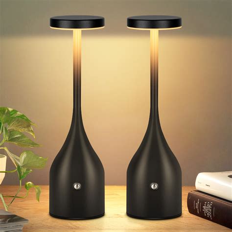 Cordless Table Lamp Rechargeable, 5000mAh LED Battery Operated Desk ...