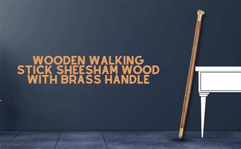 Lifestyle helpmate Wooden Walking Stick Sheesham Wood with Brass Handle ...
