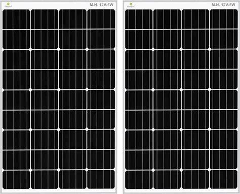 Prabha Solar5Watt 12Volt PV Solar Panel Module (Pack of 2) : Amazon.in ...