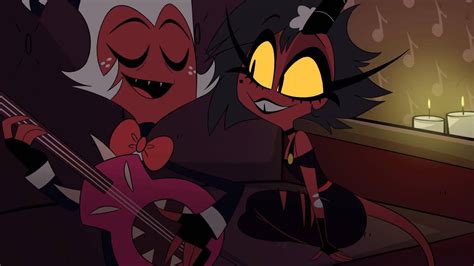 Download Helluva Boss Serenading Moxxie Wallpaper | Wallpapers.com