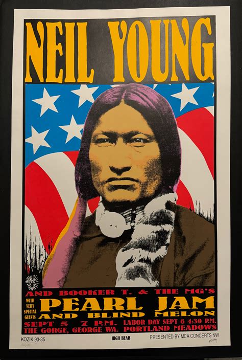 Neil Young, Pearl Jam & Blind Melon Poster Portland Oregon 1993 - Fran ...