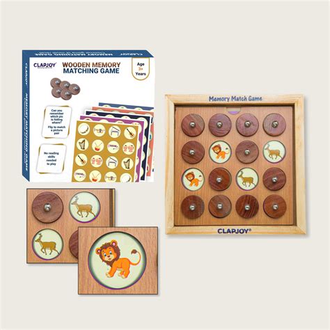 Buy Clapjoy Wooden Memory Match Chess Game Set Online at Best Price in ...