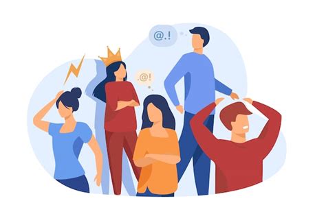 Groupe de personnes ayant un comportement problématique | Vecteur Gratuite