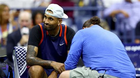 'I can't walk' - Nick Kyrgios battling injury in US Open quarter-final ...