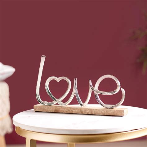 Silver Love Decor Showpiece For Home Online - Premium Decor Object ...