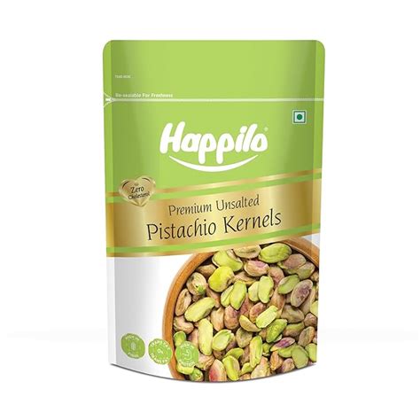 Happilo Premium Unsalted Pistachio Kernels 150g | Super Crunchy ...
