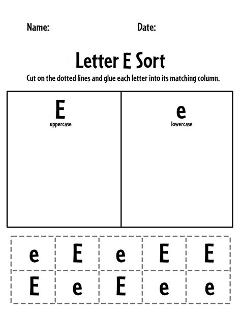 FREE Letter E Worksheets for Preschool! ⋆ The Hollydog Blog | Letter e ...