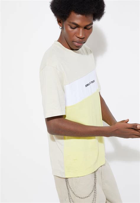 Buy URB_N Men Slim Fit Colourblocked T-shirt Online at just Rs. 399.0 ...