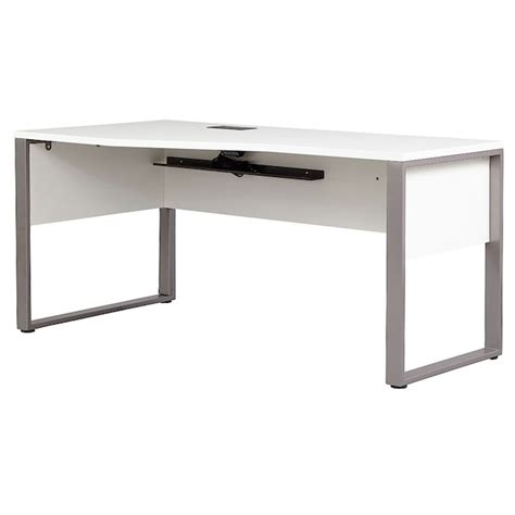 Unique Furniture Metal Frame 63-in Left Crescent Desk with USB/Power ...
