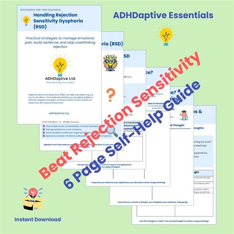 Rejection Sensitivity & ADHD Worksheet | RSD Self-help PDF | Emotional Regulation Guide - Etsy