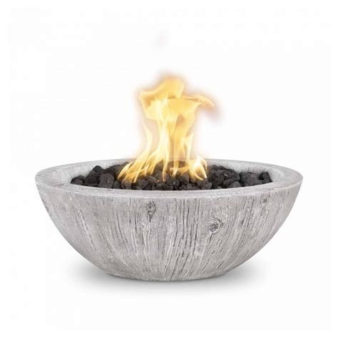 The Outdoor Plus Concrete Sedona Wood Grain Fire Bowl - Fire Pits ...