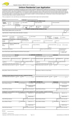 Uniform Residential Loan Application - Blank Fillable Template | Fill ...