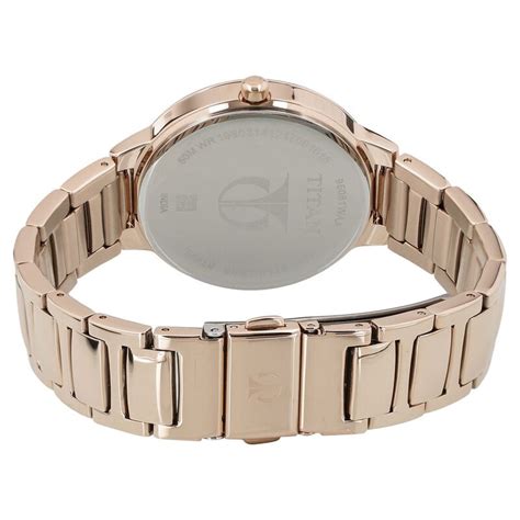 Buy Online Titan Quartz Analog Off White Dial Stainless Steel Strap ...