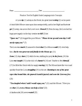 Image result for Language Arts Practice Test