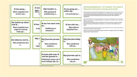 Oekraïens - Nederlandse Vertaling 'Aanmoedigingskaarten Voor Discussie Met