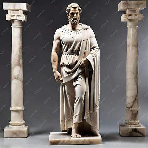 Premium Photo | Classic greek white marble male statue AI