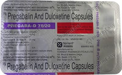 Pregaba D 75/20mg Strip Of 10 Capsules: Uses, Side Effects, Price ...