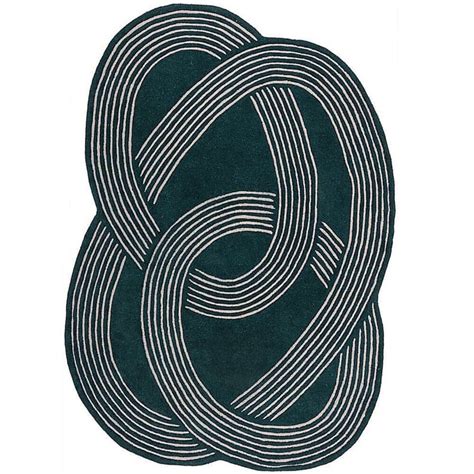 Chain New Zealand Wool Hand Tufted Rug For Living Room & Bed Room ...