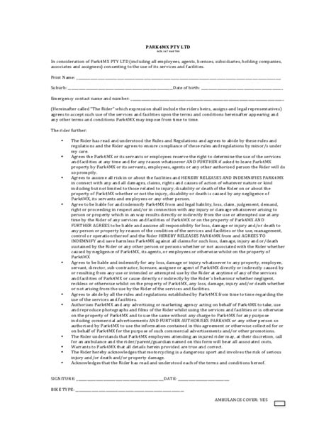 Fillable Online Caity & Cheyne Indemnity Forms.docx Fax Email Print ...