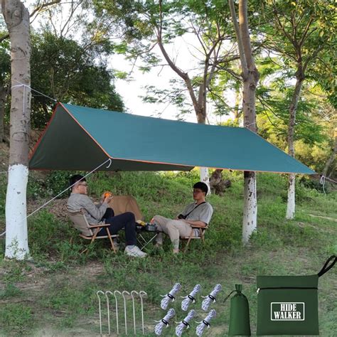 Buy HIDEWALKER कैम्पिंग टार्प शेल्टर 3m x 3m लाइटवेट तिरपाल वाटरप्रूफ ...