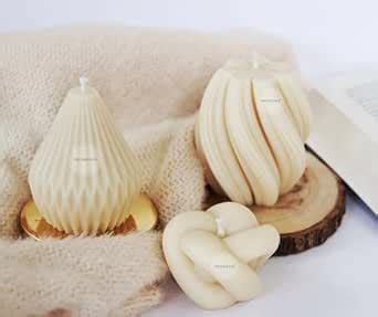 Encebience ® Scented Pear Lantern, Knot, Rotating Waves Swirl Candle ...