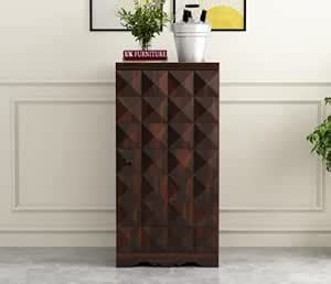 UK FURNITURE Solid Wood Bar Cabinet Wine Storage Rack with Drawer ...
