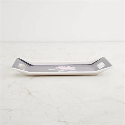 Buy Meadows Protea Purple Printed Melamine Tray - 30cm from Home Centre ...