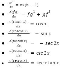 Image result for Basic Derivative Formula