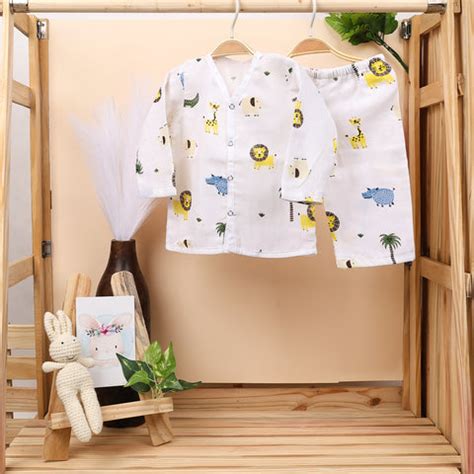 Baby Unisex Organic Cotton Muslin Full Sleeves Jhabla & Payjama | Blue ...