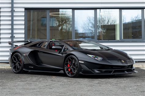 Black Lamborghini Aventador Roadster