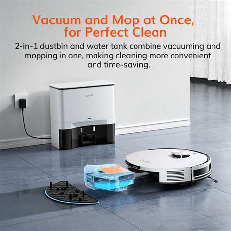 ILIFE A30 Pro - Advanced LiDAR Self-Emptying Robotic Vacuum and Mop ...