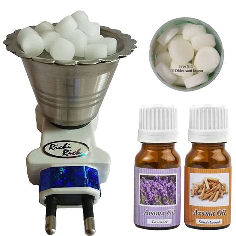 Odishabazaar Mini Magic Electric Dhoop Dani Camphor Diffuser + 2 Aroma ...