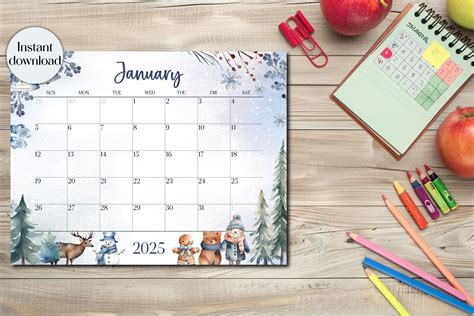 January printable calendar 2025 fillable monthly schedule portrait ...