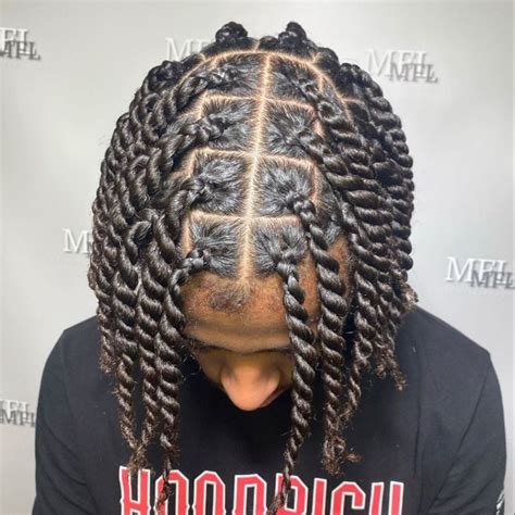 55 Attractive Two-Strand Twists Hairstyles For Black Men To Wear in ...