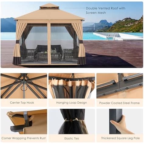 MASTERCANOPY 10x10FT Outdoor Patio Gazebo with India | Ubuy