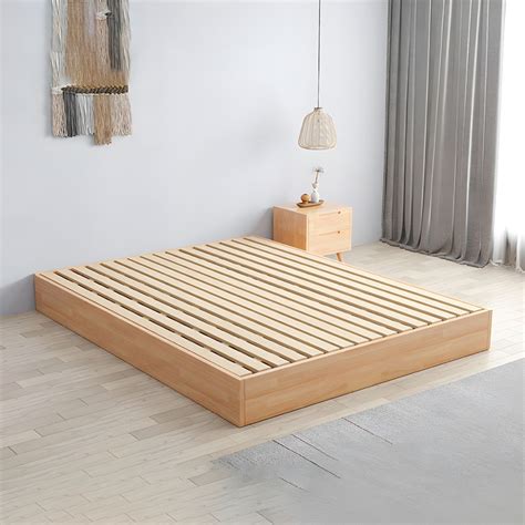 Mid-Century Solid Wood Modern Platform Bed Solid Color Platform Bed ...