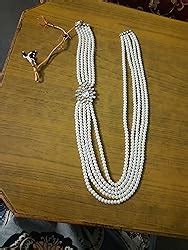 ZAVERI PEARLS Gold Tone Side Brooch Kundan & Layered Pearls Long ...