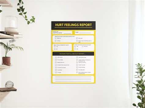 Hurt Feelings Report Digital Download | Funny Gift Humerous, Novelty ...