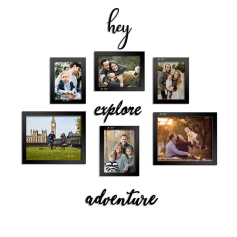 Hey Explore Set of 6 Individual Black Wall Photo Frames — ART STREET