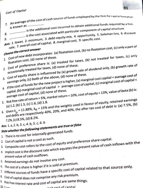 Adba hrm - Nothing waste of time - cost of capital 91 7 An average of ...