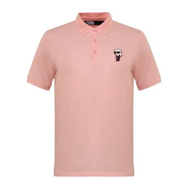 Buy Men Pink Solid Rubber Karl Doll Polo Online at The Collective - 996783