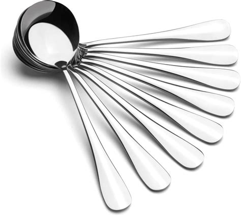 Amazon.com: Soup Spoons 6-Pack 18/10 Stainless Steel Big, Large and ...