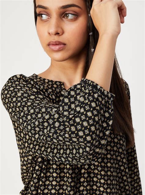 Buy Girls Printed Top with Elasticated Hem Online at just Rs. 499.0 ...