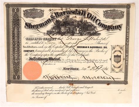 Sherman & Barnsdale Oil Stock [176945]
