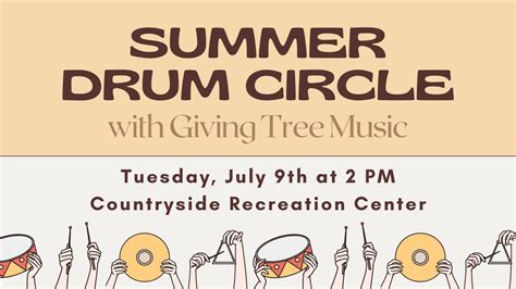 Summer Drum Circle at the Countryside Recreation Center, Countryside ...