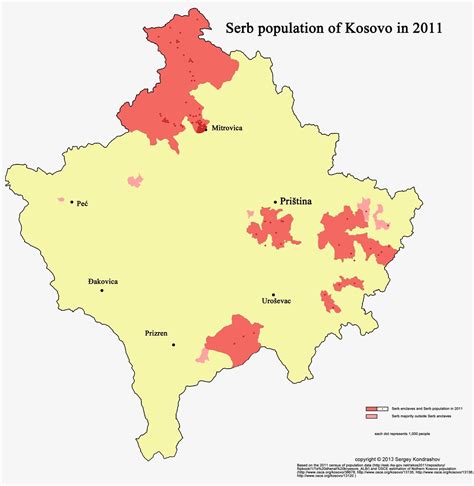 Serb population of Kosovo in 2011 [2922 x 3000] : r/MapPorn