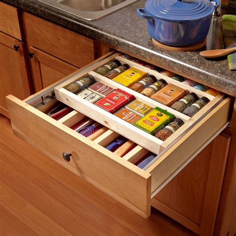 Two-Tier Spice Drawer Organizer
