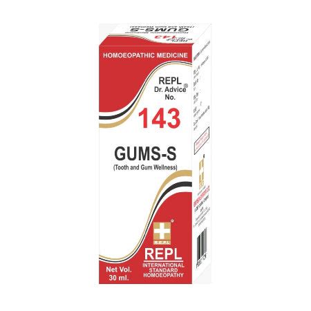 Homeopathy REPL Dr. Advice No. 143 drops for gingivitis 15% Off – Homeomart